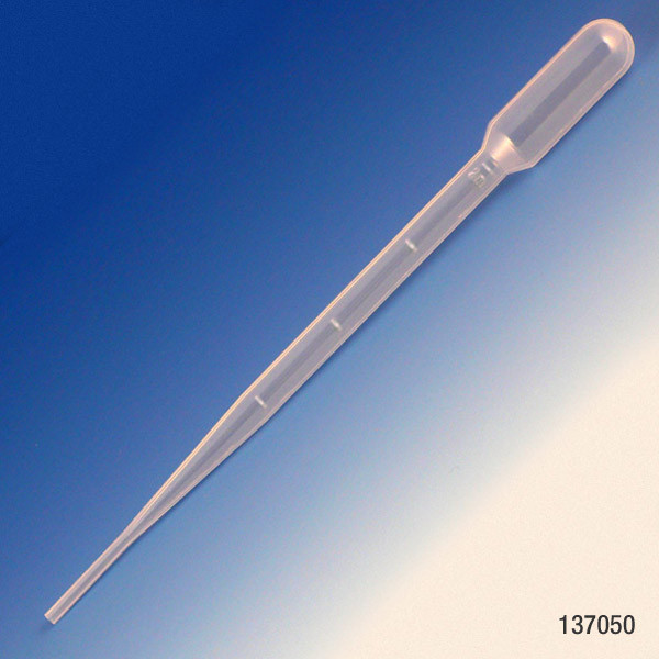 GLOBE SCIENTIFIC TRANSFER PIPETS Pipet, 5 mL (Graduated to 2 mL), 2.6mm Tip Diameter, Graduated, Non-Sterile, 500/bx, 10 bx/cs