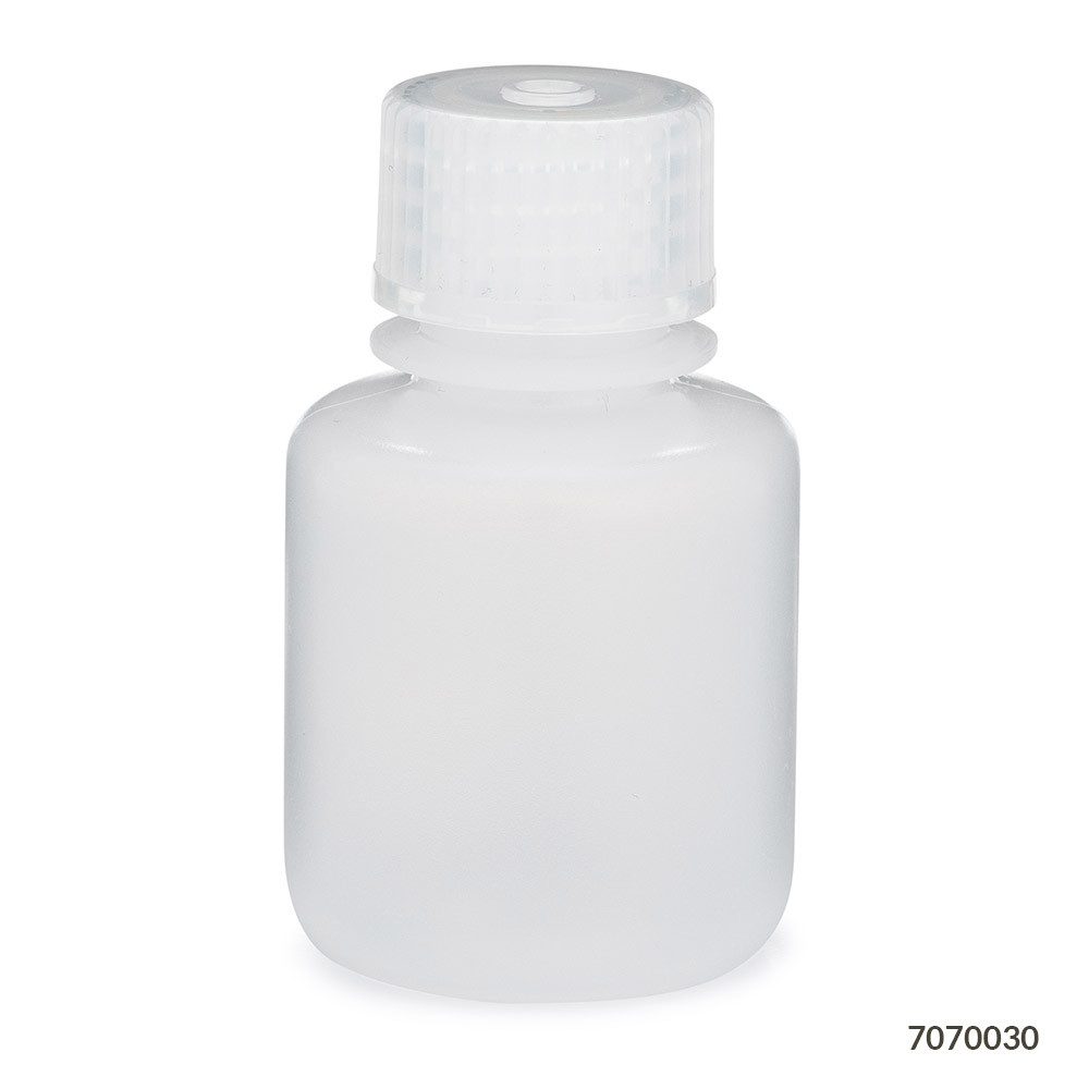 GLOBE SCIENTIFIC DIAMOND™ REALSEAL BOTTLES Diamond RealSeal™Bottle, Narrow Mouth Boston Round, LDPE with PP Closure, 30mL, 12/bg