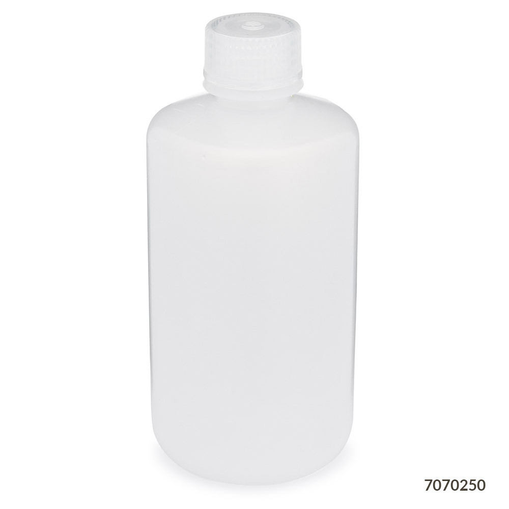 GLOBE SCIENTIFIC DIAMOND™ REALSEAL BOTTLES Diamond RealSeal™Bottle, Narrow Mouth Boston Round, LDPE with PP Closure, 250mL, 12/bg