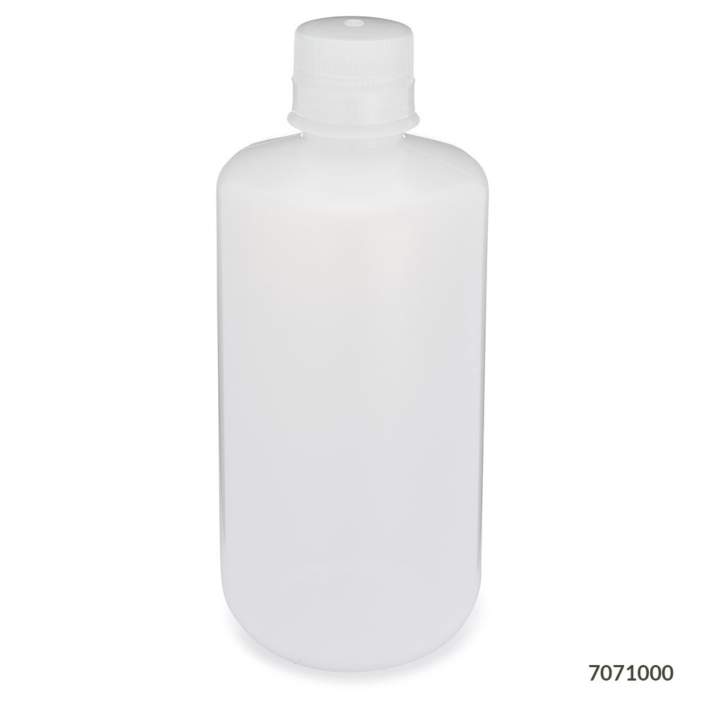 GLOBE SCIENTIFIC DIAMOND™ REALSEAL BOTTLES Diamond RealSeal™Bottle, Narrow Mouth Boston Round, LDPE with PP Closure, 1000mL, 6/bg