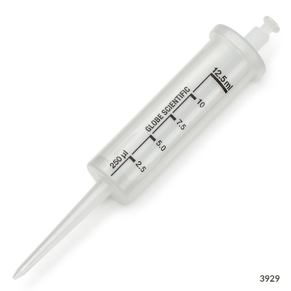 GLOBE SCIENTIFIC DIAMOND RV-PETTE™ PRO DISPENSER SYRINGE TIPS Diamond RV-Pette PRO Dispenser Tip, 12.5mL, 100/bx