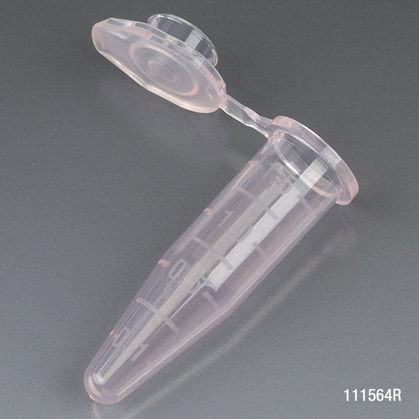 GLOBE SCIENTIFIC GENERAL PURPOSE CENTRIFUGE TUBES & CAPS Microcentrifuge Tube, 1.5mL, PP, Attached Snap Cap, Graduated, Natural, Certified: Rnase, Dnase and Pyrogen Free, 500/bg