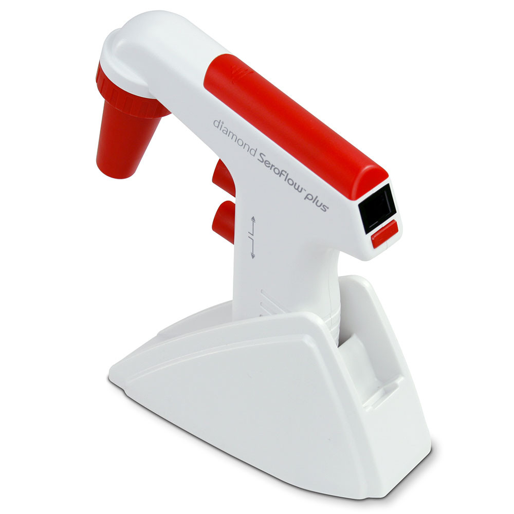 GLOBE SCIENTIFIC DIAMONDSEROLOGIC™ PIPETTE CONTROLLER Pipette Controller, Motorized, Serological, Diamond SeroFlow Plus, Rechargeable, 120v 60Hz, with US Plug