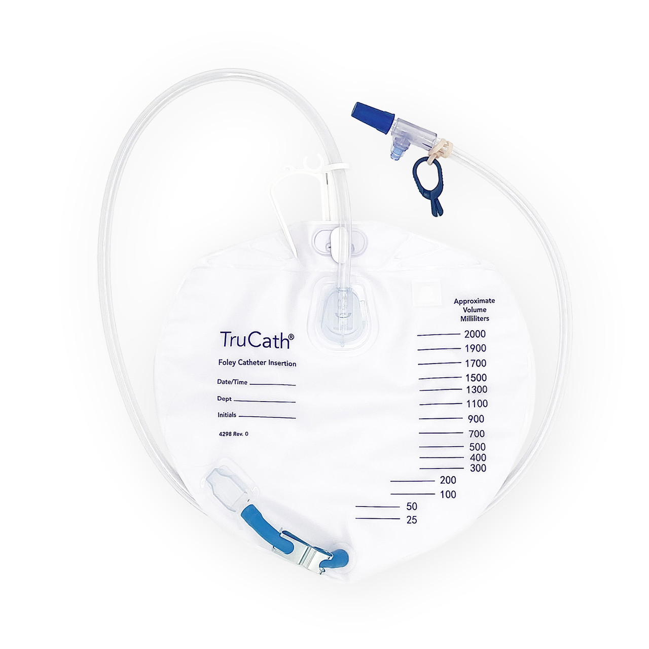 HR® TRUCATH® DRAIN BAG Bag, Night Drainage, TruCath®, 2000ml T-Tap Drainage Port, Drop Chamber, and Sample Port, 20ea/cs