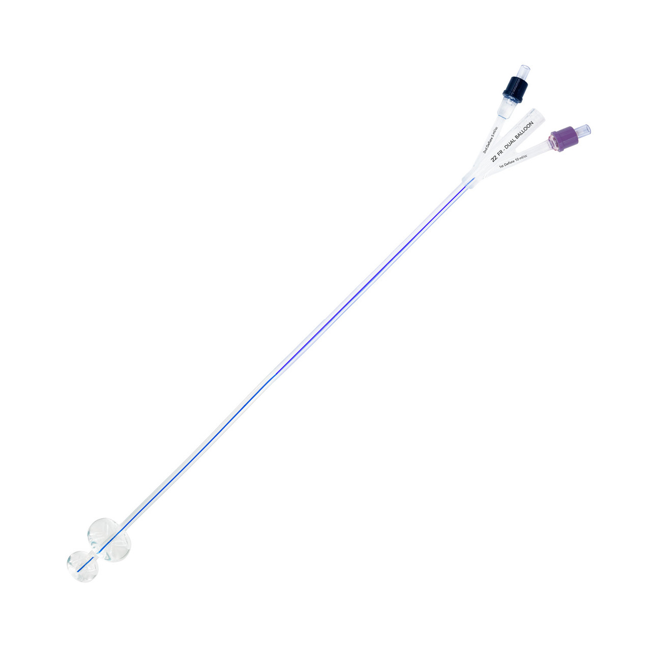 HR® TRUCATH® FOLEY CATHETERS Catheter, TruCath®, Duo 100% Silicone Dual-Balloon, 22fr, 10ea/bx