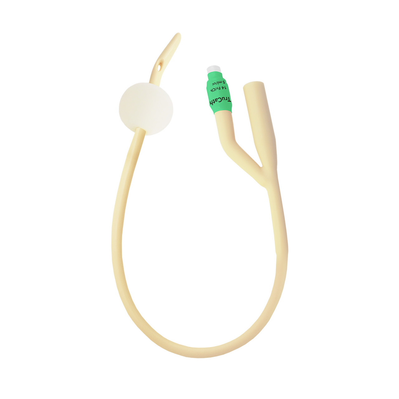 HR® TRUCATH® FOLEY CATHETERS Catheter, TruCath®, Silicone-Elastomer Coated Latex, Foley, 2-Way, Coude Tip, 5ml Balloon, 14fr, 12ea/cs