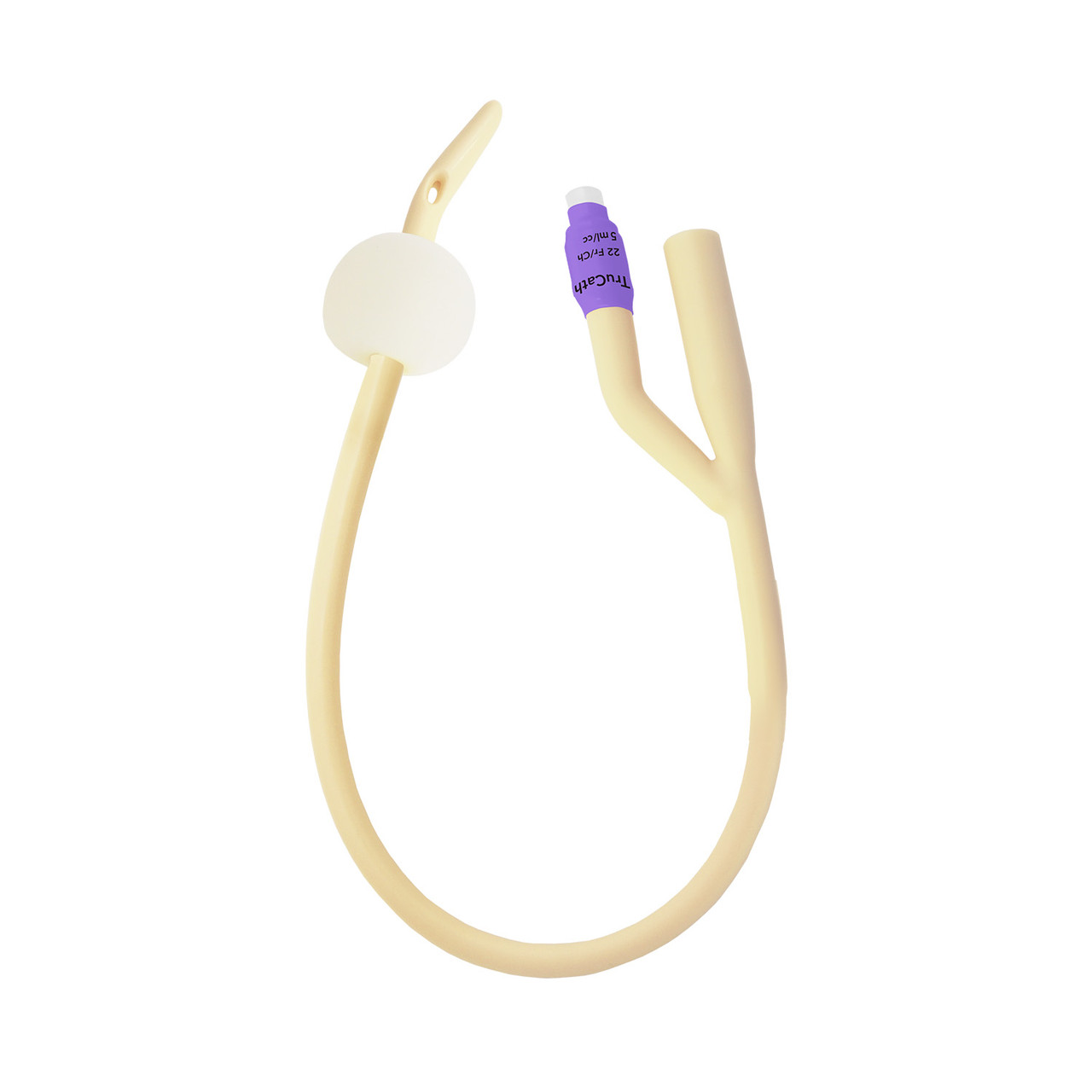 HR® TRUCATH® FOLEY CATHETERS Catheter, TruCath®, Silicone-Elastomer Coated Latex, Foley, 2-Way, Coude Tip, 5ml Balloon, 22fr, 12ea/cs