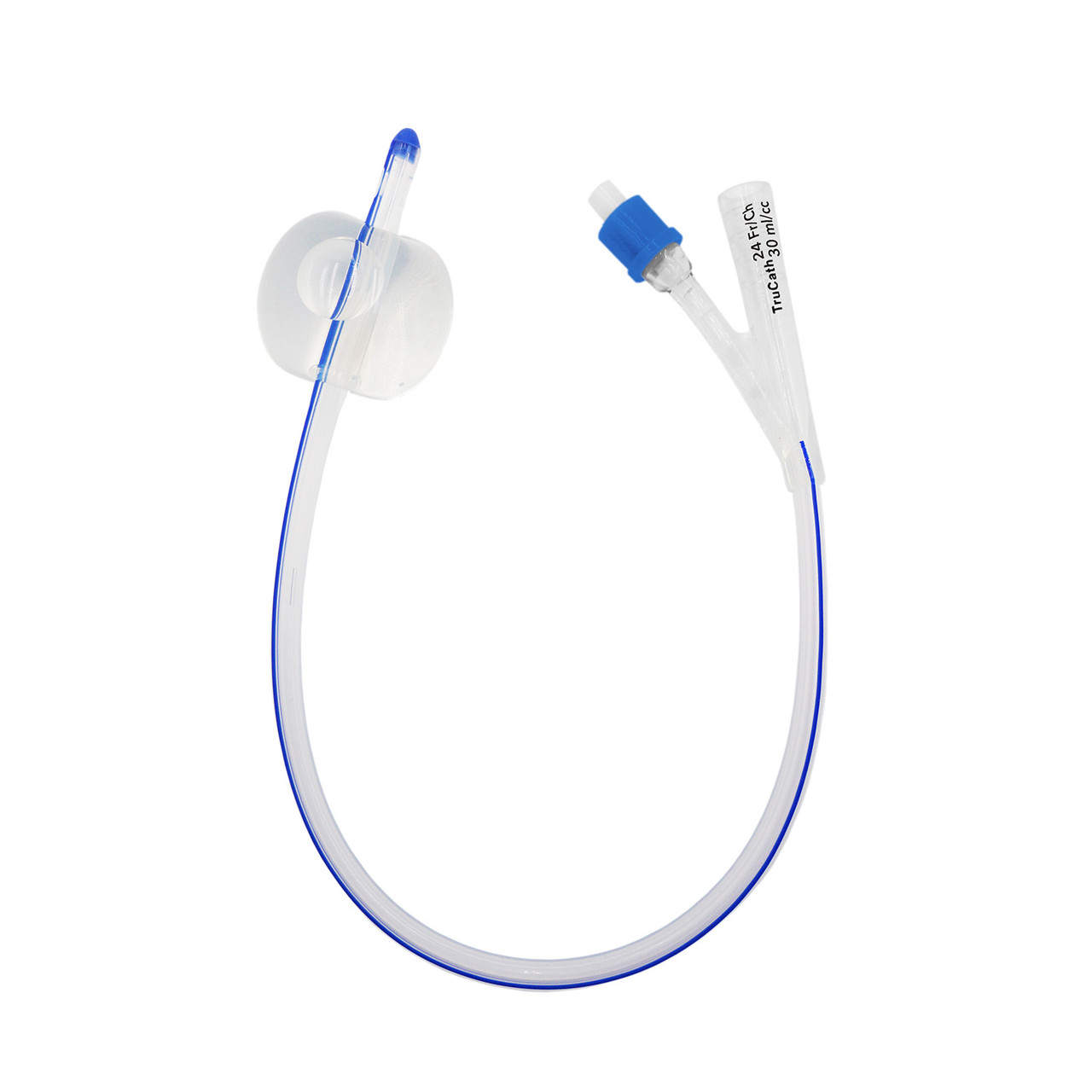 HR® TRUCATH® FOLEY CATHETERS Catheter, TruCath®, 100% Silicone Foley Catheter, 2-Way, 30ml Balloon, 24fr, 12ea/cs