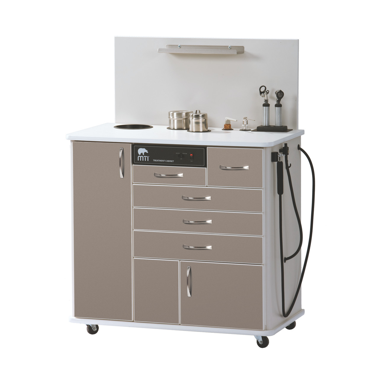 MTI ENT CABINET TC100CS ENT Cabinet, Sit-down with Side Storage, Standard Configuration 1, Metal-Stainless Steel ( ONLY) (Continetal US & Canada)
