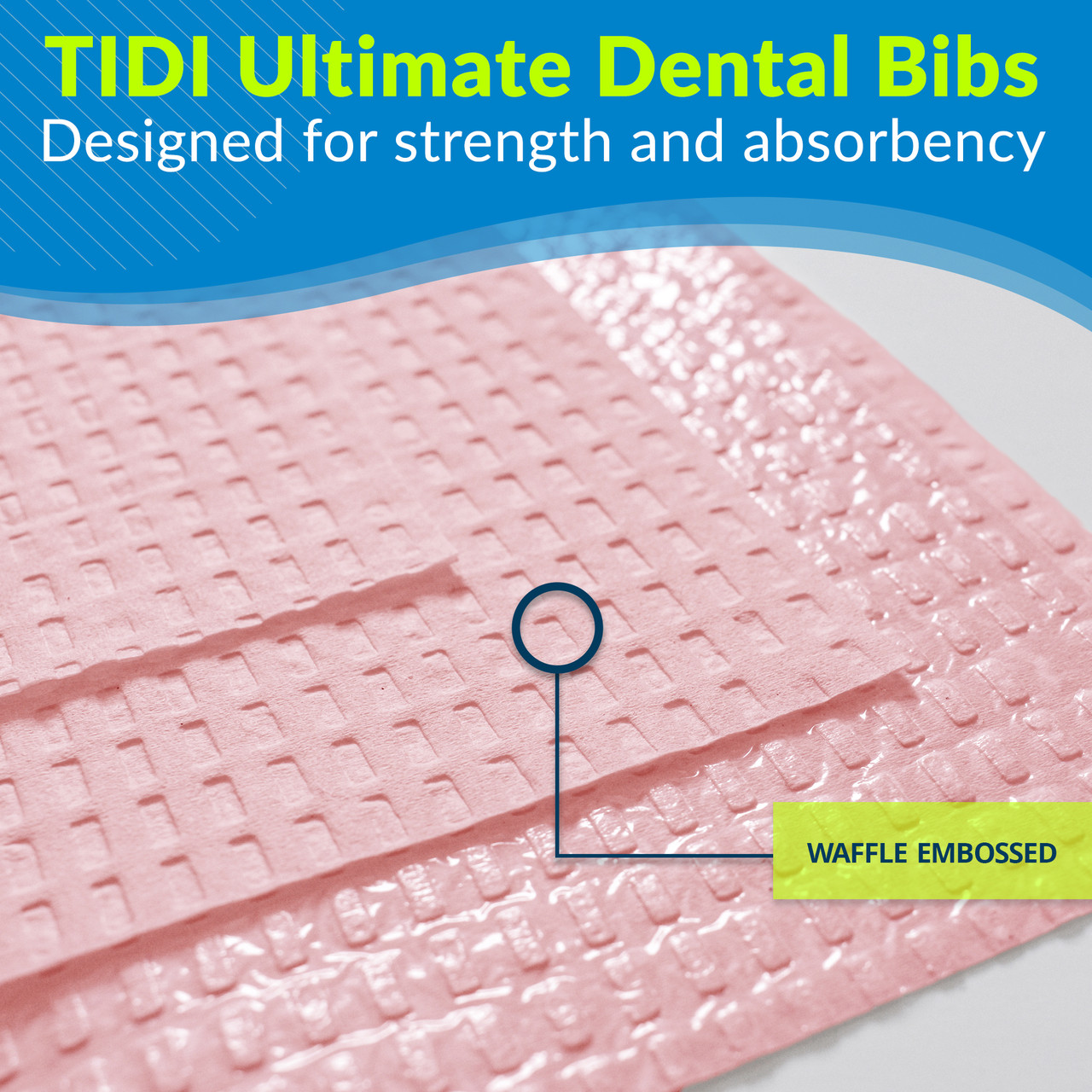 TIDI 3-PLY TISSUE/POLY TOWEL & BIB - Towel, 3-Ply Tissue & Poly, Mauve, 13" x 18", 500/cs