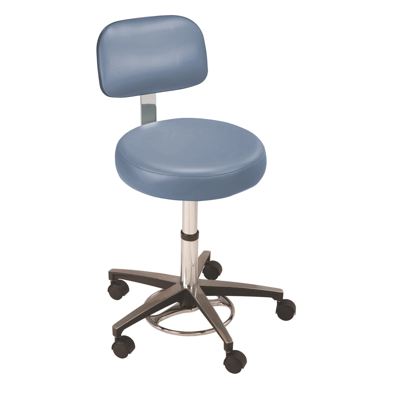 MTI STOOL Stool, Pneumatic Foot Operated, with Ergo Backrest, Ultra-Special Color ( ONLY) (Continetal US & Canada)