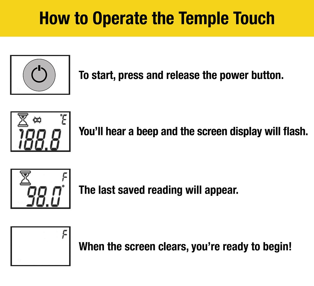 ADC ADTEMP™ TEMPLE TOUCH THERMOMETER Temple Digital Thermometer, 6-Second, 12/pk (US Only) THERMOMETER NON-CONTACTADTEMP 6 SEC 12/PK
