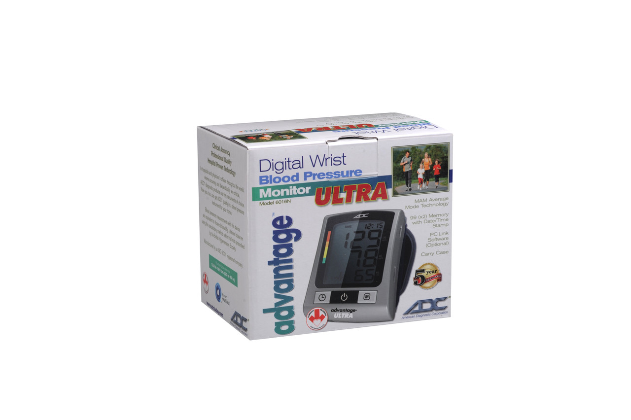 ADC ADVANTAGE™ BP MONITORS Ultra Wrist Digital BP Monitor (US Only) (New/Improved Part Number Coming Soon) BP MONITOR DIGITAL AUTOMATICULTRA WRIST 12/CS