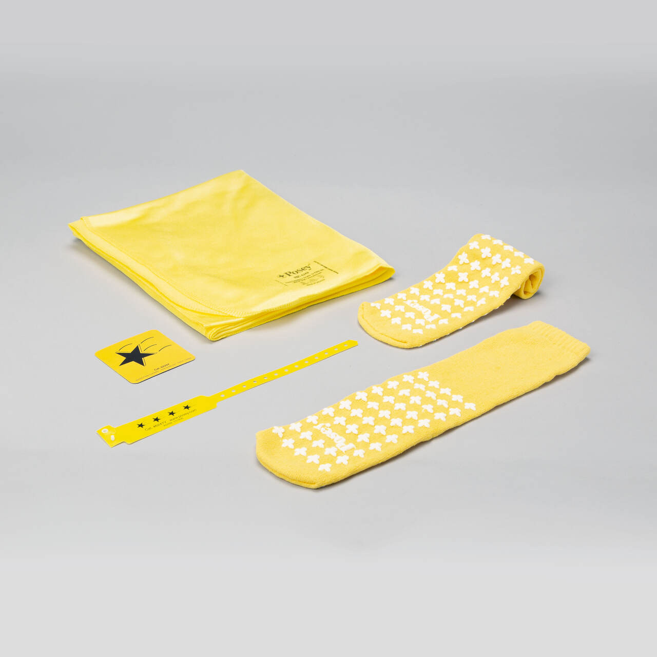 TIDI POSEY FALL RISK INDICATORS - Deluxe Kit with Regular Size Socks, Yellow (Continental US + HI Only)