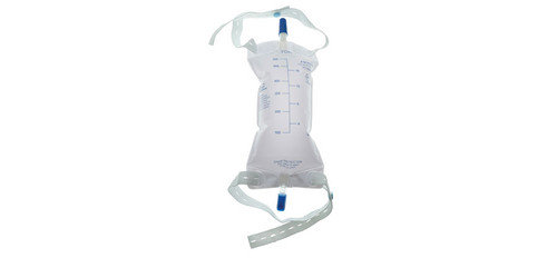 AMSINO AMSURE® URINARY LEG BAGSLeg Bag, 900mL Large, Bottom Draining, Anti-Reflux, Push-Pull Valve with 2 Pre-Assembled Latex Free (LF) Straps, Sterile Fluid Pathway, 48/cs