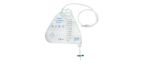 AMSINO AMSURE® URINARY DRAINAGE BAGSDrainage Bag, Pear Shape, 2000mL, Bottom Draining, Universal Hanger, Anti-Reflux Flutter Valve, Air-Vent, Needleless Sampling Port, Sterile Fluid Pathway, 20/cs 