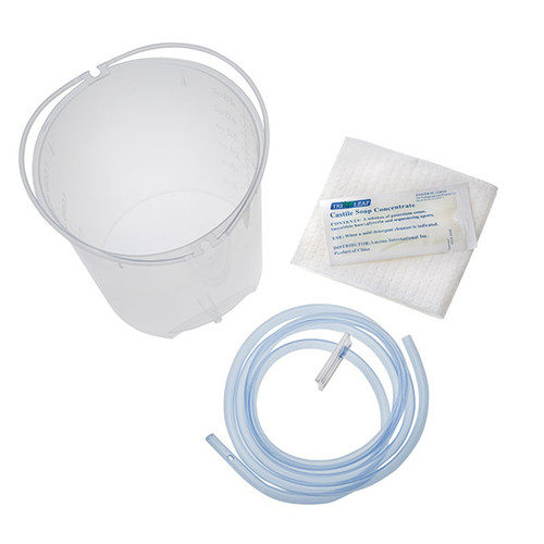 AMSINO AMSURE® CLEANSING ENEMA BAG/BUCKET SETEnema Bag/ Bucket Set, 1500mL Bucket, 60" Tubing, Pre-Lubricated Tip, Slide Clamp, Soap Packet & Waterproof Drape, 50/cs (20 cs/plt)