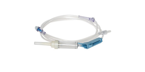 AMSINO AMSAFE® IV ADMINISTRATION SETSIV Admin Set, 10 Drops Per mL, 83" Length, 17mL Priming Volume, Non-Vented, Roller Clamp, 1 Pre-Pierced Y Site, 1 AMSafe Needle-Free Y Site, Rotating Male Luer Lock, PE Poly Pouch, 50/cs (90 cs/plt)