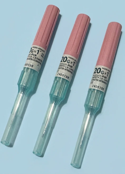 IV Catheter, 20G x 1", Pink, 50/bx, 4 bx/cs (42 cs/plt) (SR-OX2025CA) (US Only)
