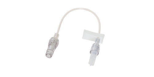 AMSINO AMSAFE® IV ADMINISTRATION SETSSmallbore Extension Set, Bonded MicroClave® Clear Needle-Free Connector, Slide Clamp, Rotating Male Luer Lock, 7" Length, 0.24ml PV, 50/cs