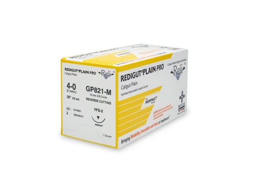 MYCO RELI® PRO SUTURE - Suture, 4-0, Redigut, Plain, Natural, 30", YFS-2, 12/bx (US Only)