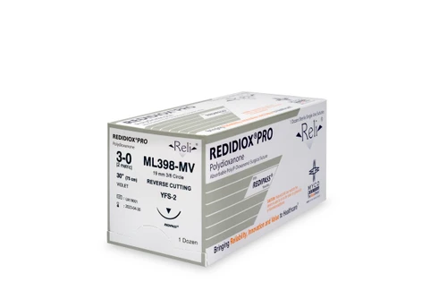 MYCO RELI® PRO SUTURE - Suture, 3-0, Redidiox, Violet, Monofilament, 30", YFS-2, 12/bx (US Only)