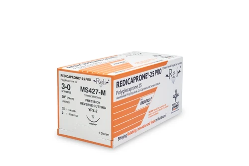 MYCO RELI® PRO SUTURE - Suture, 3-0, Redicaprone, Undyed, Monofilament, 30", YPS-2, 12/bx (US Only)