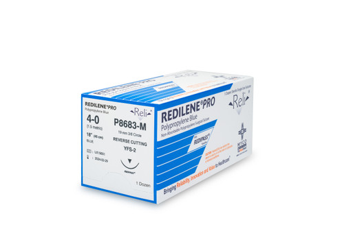 MYCO RELI® PRO SUTURE - Suture, 4-0, Redilene, Blue, Monofilament, 18", YFS-2, 12/bx (US Only)