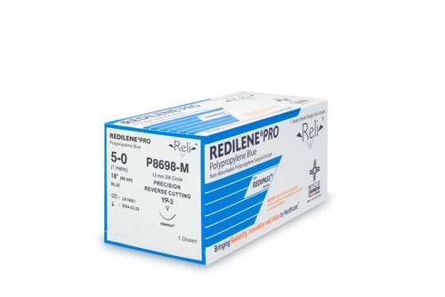 MYCO RELI® PRO SUTURE - Suture, 5-0, Redilene, Blue, Monofilament, 18", YP-3, 12/bx (US Only)