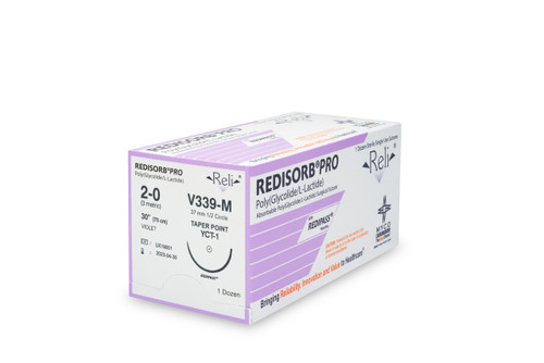 MYCO RELI® PRO SUTURE - Suture, 2-0, Redisorb, Violet, Braided, 30", YCT-1, 12/bx (US Only)