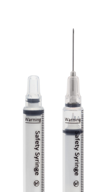 MYCO RELI® WEALY® SAFETY SYRINGES - Safety Syringe with Needle, 1 mL, 27G x 0.5", Sterile, Medium Gray, 100/bx (Rx) (HAZMAT Fees Apply, cannot ship via Air or to AK, GU, HI, MP, PR, VI) (Available for Sale in US & Canada)
