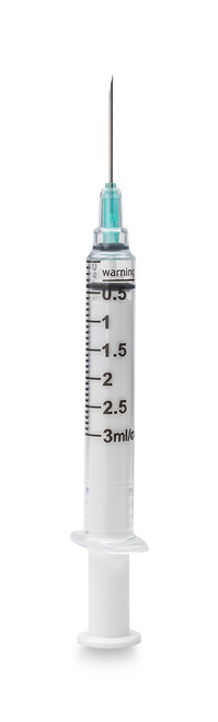 MYCO RELI® WEALY® SAFETY SYRINGES - Safety Syringe with Needle, 3 mL, 21G x 1", Sterile, Deep Green, 100/bx (Rx) (HAZMAT Fees Apply, cannot ship via Air or to AK, GU, HI, MP, PR, VI) (Available for Sale in US & Canada)