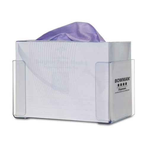 MARKETLAB BOWMAN FACE MASK DISPENSERS - Face Mask Dispenser, Earloop Style, Holds One Box of Earloop Style Face Masks, Keyholes For Wall Mounting, Clear PETG Plastic, 7 15/16"W x 4¼"H x 5 3/16"D (Made in USA)