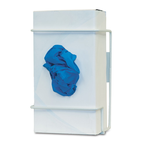 MARKETLAB BOWMAN GLOVE BOX DISPENSERS - Glove Box Dispenser, Single, Holds One Box of Gloves, Screw Holes For Wall Mounting, White Coated Wire, 5.67"W x 8.16"H x 3.75"D, 2/pk (pk=ea)