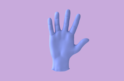 Glove, General Purpose, Nitrile, Poly Coated, Textured, Powder-Free (PF), Medium, Lavender Blue (STARFISH)