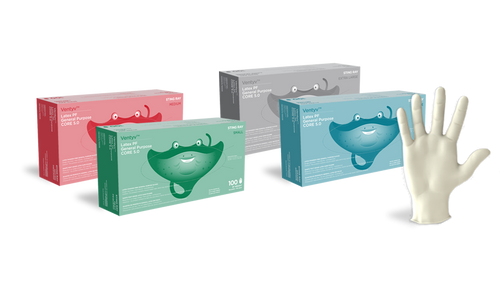 Glove, General Purpose, Latex, Textured, Powder-Free (PF), Large, Natural White (STINGRAY)