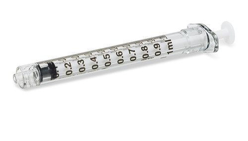 BD Syringe Only, 1mL, Luer-Lok™ Tip, Sterile, Individually Wrapped, 100/bx, 8 bx/cs (Continental US Only)