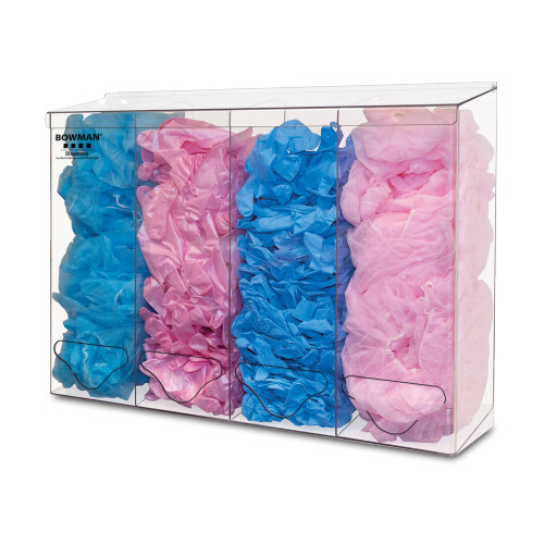 MARKETLAB BOWMAN BULK DISPENSER - Bulk Dispenser, Top & Front Dispensing, Quad, Tall, PTEG, 24.5" W x 5.79" D x 16.95"H