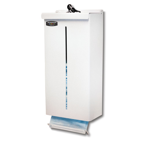 MARKETLAB BOWMAN FACE MASK DISPENSERS - Face Mask Dispenser - Locking: This dispenser holds four boxes of earloop masks in bulk, It features a locking lid with a pivot hinge, Designed as a top loading, bottom dispensing product, it reduces the chance
