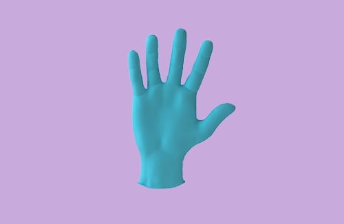 Glove, Exam, Nitrile, Powder-Free (PF), Textured Finger Tip, Chemotherapy Tested, Blue, Large (KANGAROO)