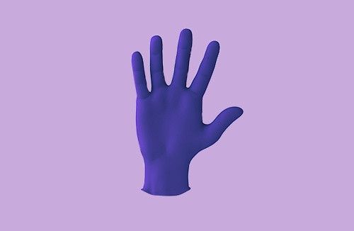 Glove, Exam, Nitrile, Powder-Free (PF), Polymer Coated, Textured Finger Tip, Chemotherapy Tested, Cobalt Blue, Small (WALRUS)