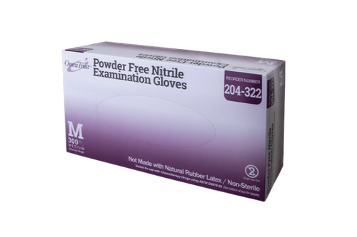OMNITRUST Exam Glove, Nitrile, Medium, Powder Free (PF), Blue, 300/bx, 10 bx/cs (50 cs/plt) (See additional pricing for drop ship orders less than 1,000 cs)