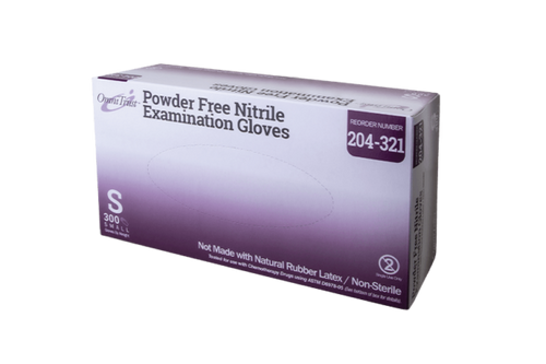 OMNITRUST Exam Glove, Nitrile, Small, Powder Free (PF), Blue, 300/bx, 10 bx/cs (50 cs/plt) (See additional pricing for drop ship orders less than 1,000 cs)