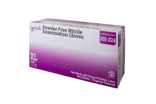 OMNITRUST Exam Glove, Nitrile, X-Large, Textured Fingers, Blue, Powder Free (PF), 200/bx, 10 bx/cs (See additional pricing for drop ship orders less than 1,000 cs)
