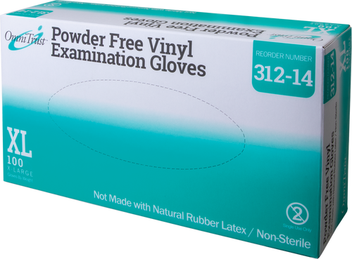 OMNI INTERNATIONAL OMNITRUST™ VINYL POWDER FREE EXAMINATION GLOVE Exam Glove, Vinyl, X-Large, Powder Free (PF), 100/bx, 10 bx/cs (75 cs/plt)