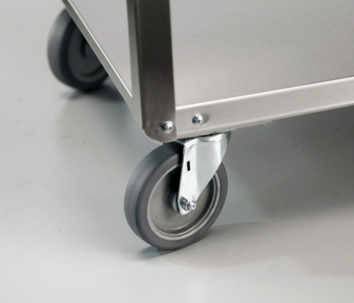 LAKESIDE UTILITY CARTS STAINLESS STEEL ANGLE LEG - Medium Duty Cart, 3 Shelves, 19"W x 31"L x 32"H, 500 lb Capacity, 4" Swivel Casters, 18" x 27" Shelf, 11½" Clearance