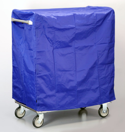 LAKESIDE LINEN CARTS - STAINLESS STEEL - Cart & Cover, 22¼"W x 36 3/8"L x 45½"H, 4 Shelves, 5" Casters, 2 Swivel/ 2 Fixed
