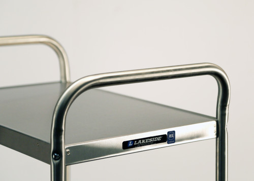 LAKESIDE UTILITY CARTS - STAINLESS STEEL TUBULAR MODEL - Medium Duty Cart, 3 Shelves, 20"W x 30"L x 35¾"H, 500 lb Capacity, 4" Swivel Casters, 18" x 27" Shelf, 9½" Clearance
