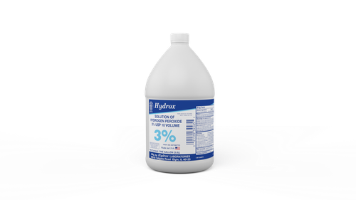 HYDROX LABORATORIES HYDROGEN PEROXIDE - Hydrogen Peroxide 3%, 1 Gal, 4 gal/cs (36 cs/plt) (US Only)