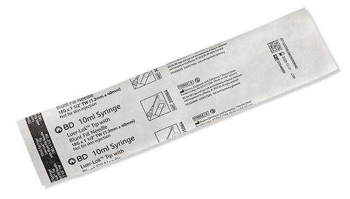BD Syringe, 10mL, Blunt Fill Needle & Luer-Lok™ Tip, 18 G x 1½", 100/bx, 4 bx/cs (Continental US Only) - 1½"